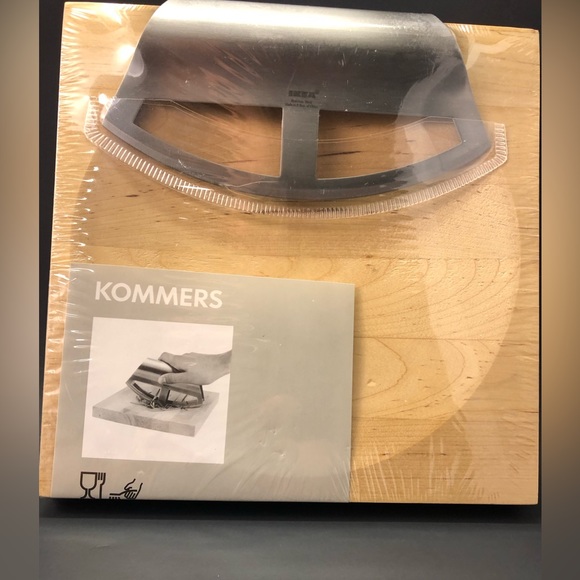IKEA / Kommers Double Blade Rolling Chopper Knife with Chopping Board - Picture 1 of 13